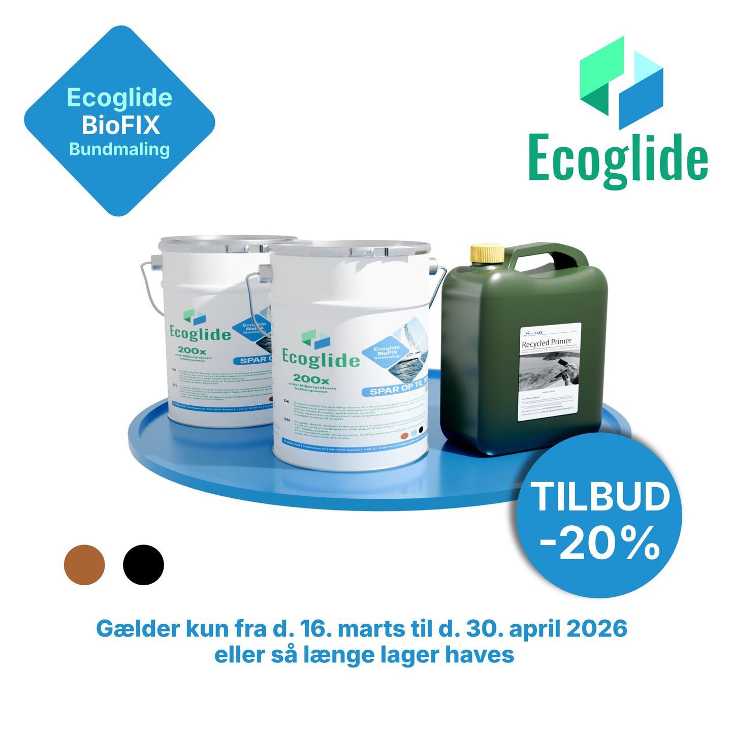 Paquete Intro 2 de pintura antivegetativa Ecoglide BioFIX